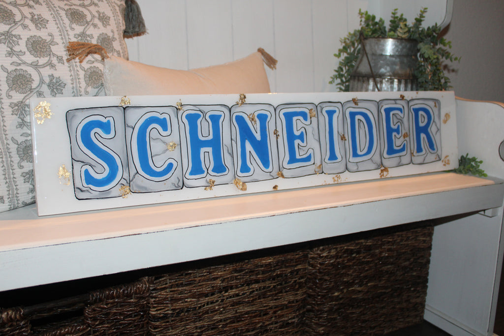 Last Name Wood Sign