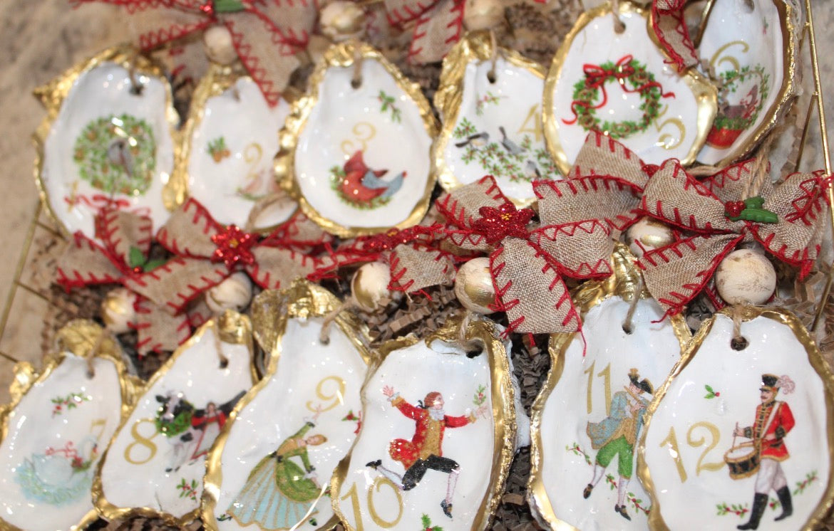12 days of Christmas Ornament Set