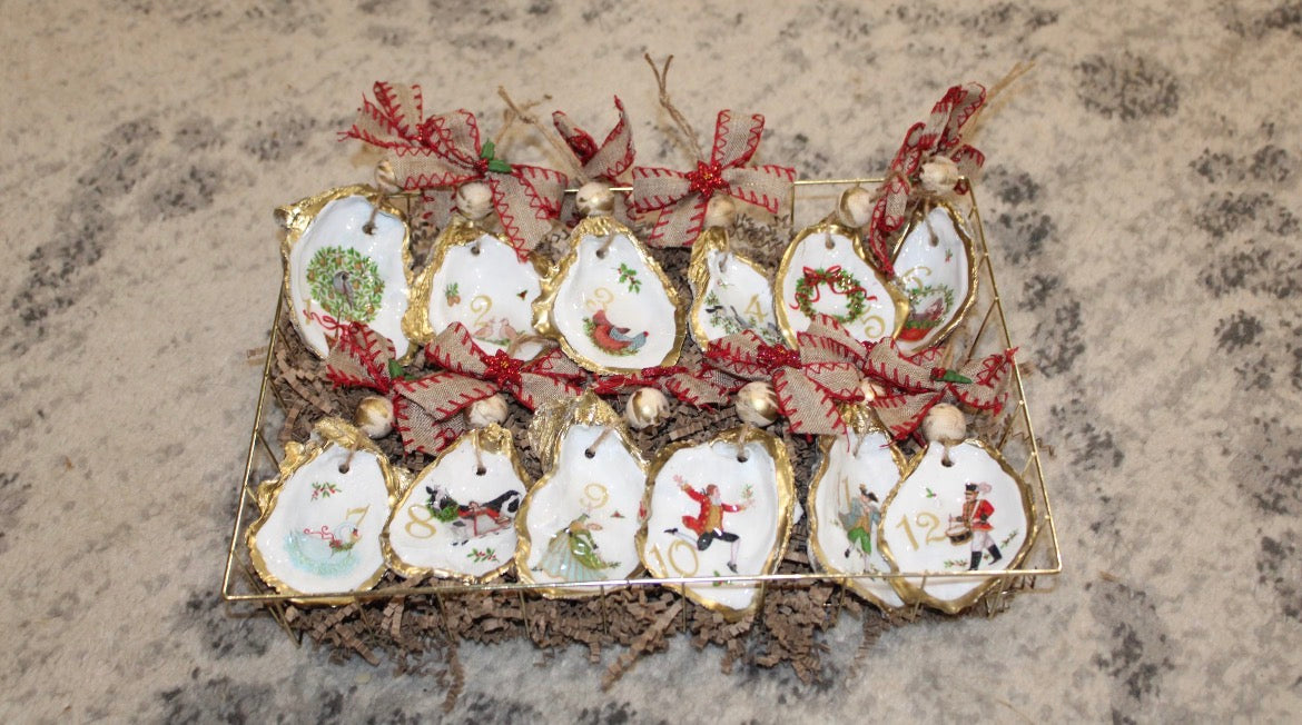 12 days of Christmas Ornament Set